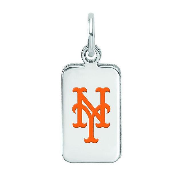 LogoArt Sterling Silver New York Mets Enameled Tag Pendant, Womens Product Image