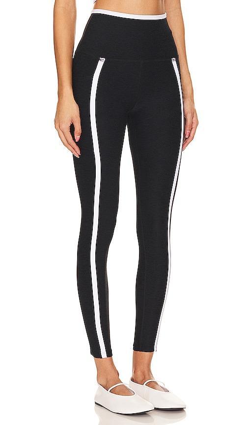 Beyond Yoga Spacedye New Moves High Waisted Midi Legging in Black. Product Image