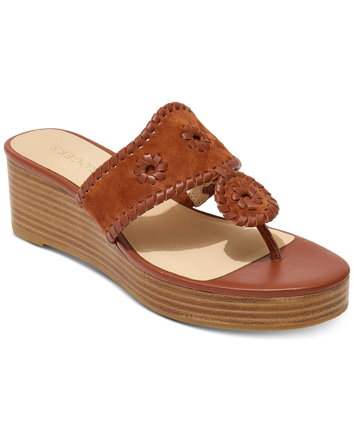 Jack Rogers Womens Jacks Thong Toe Wedge Platform Sandals Product Image