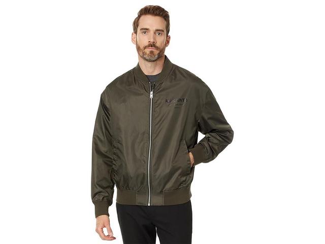 AllSaints Underground Bomber (Dull Khaki Green) Men's Jacket Product Image