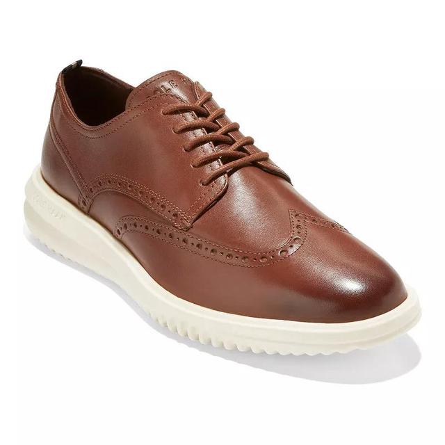 Cole Haan Grand+ Wingtip Mens Leather Oxford Shoes Brown Product Image