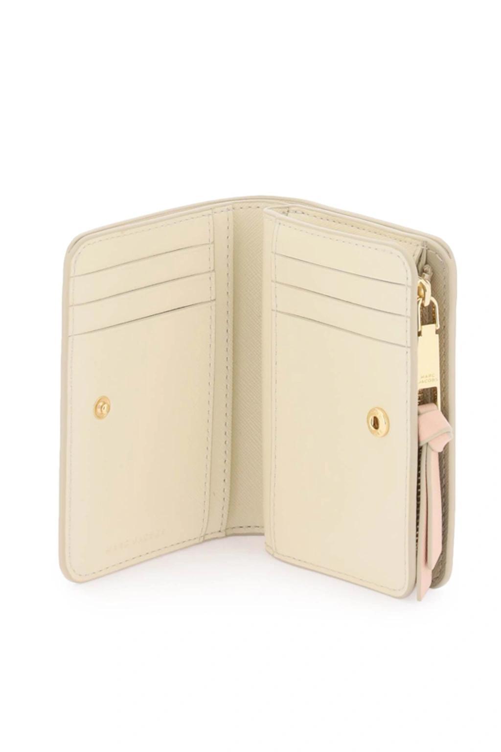 MARC JACOBS The Utility Snapshot Mini Compact Wallet In Beige Product Image