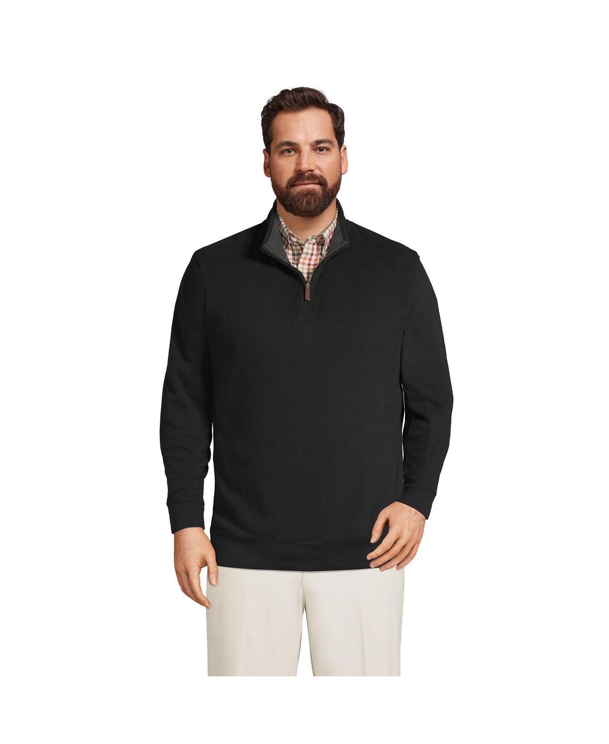 Lands End Big & Tall Bedford Rib Quarter Zip Sweater Product Image