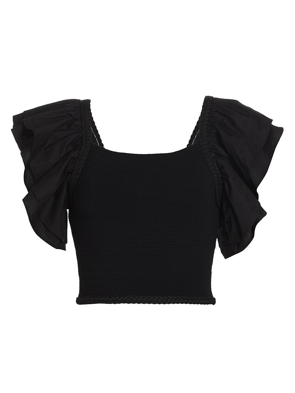 Womens Mara Stretch-Knit Crop Top Product Image