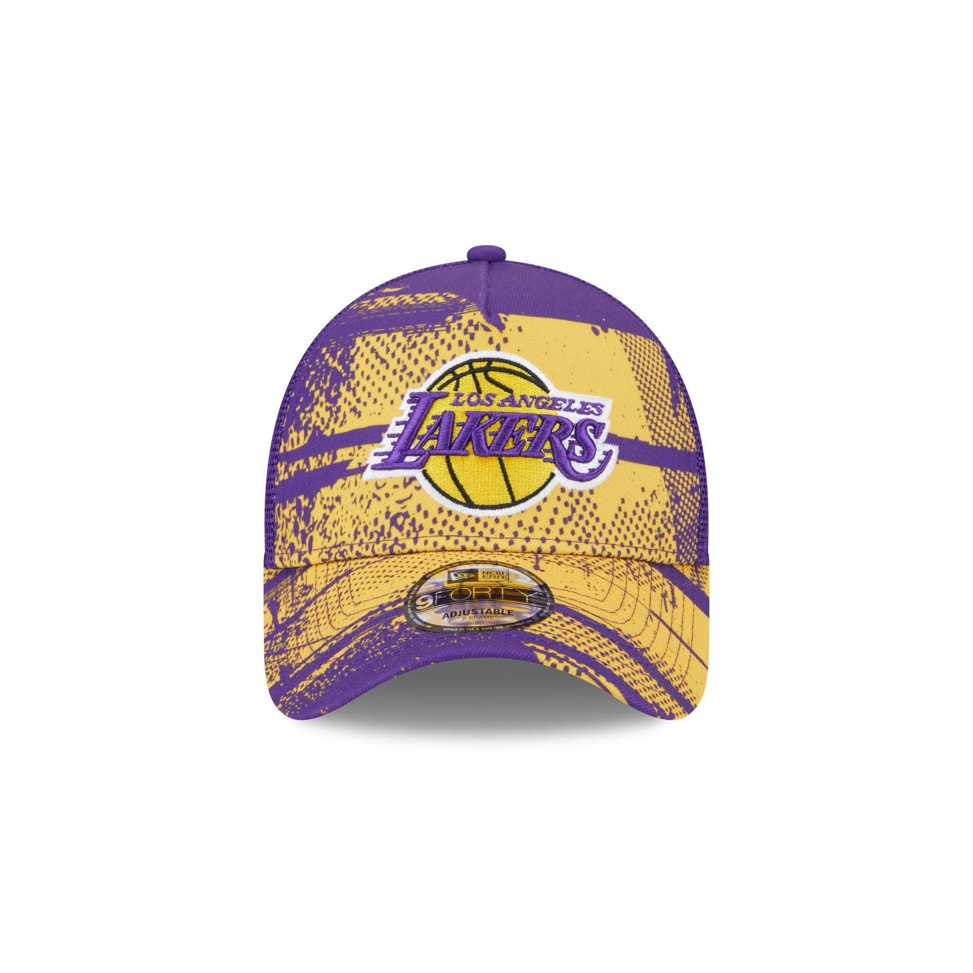 Los Angeles Lakers 2024 Tip-Off 9FORTY A-Frame Trucker Hat Male Product Image