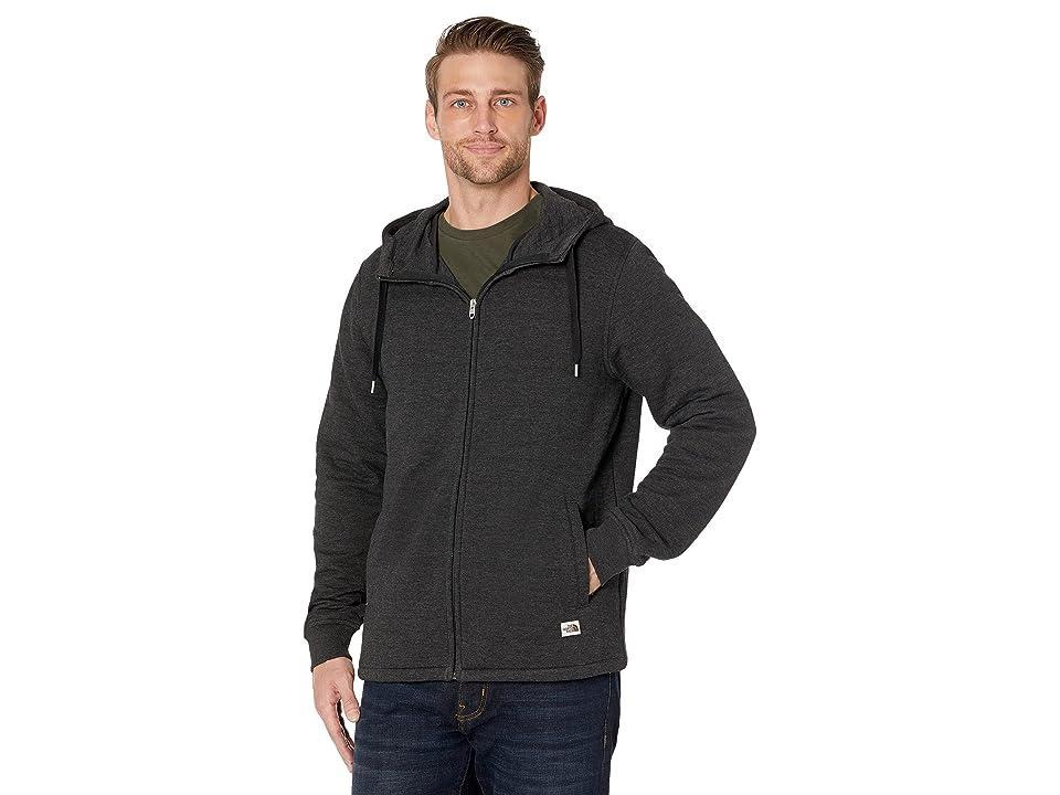 The North Face Longs Peak Quilted Full Zip Hoodie (TNF Black Heather) Men's Clothing Product Image