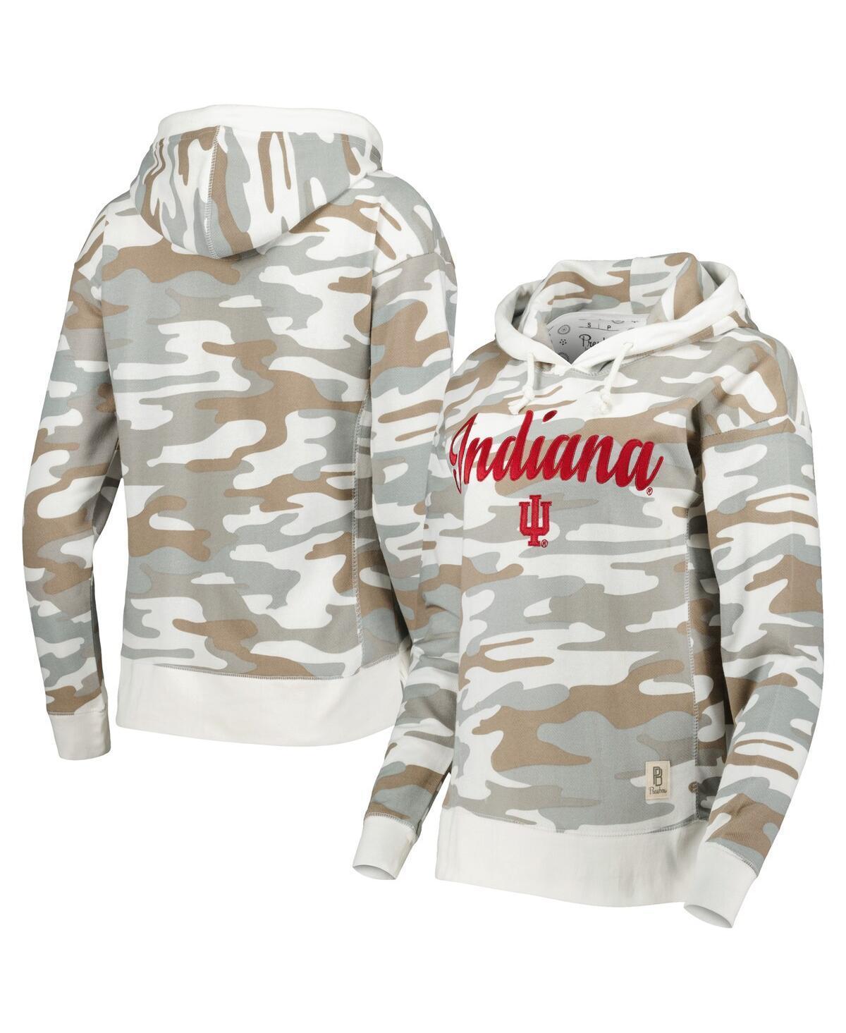 Womens Pressbox Camo Indiana Hoosiers San Pablo Pullover Hoodie Product Image