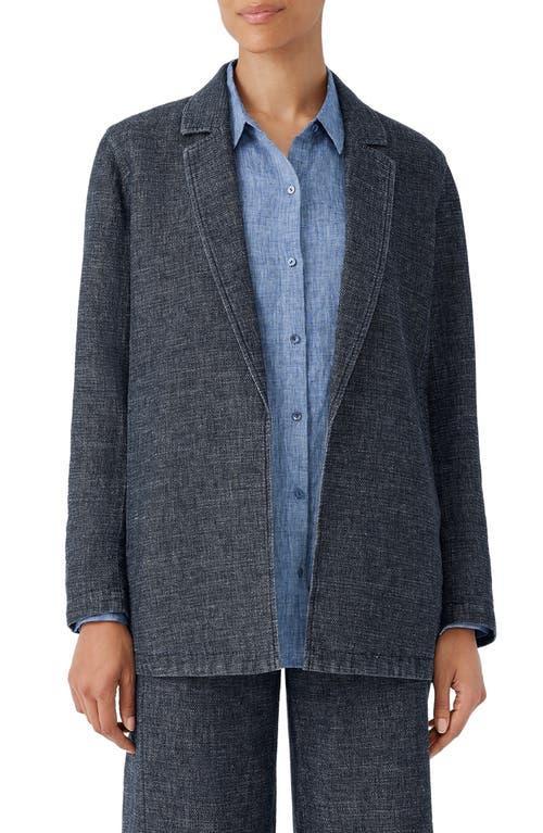 Eileen Fisher Longline Hemp & Organic Cotton Blazer Product Image