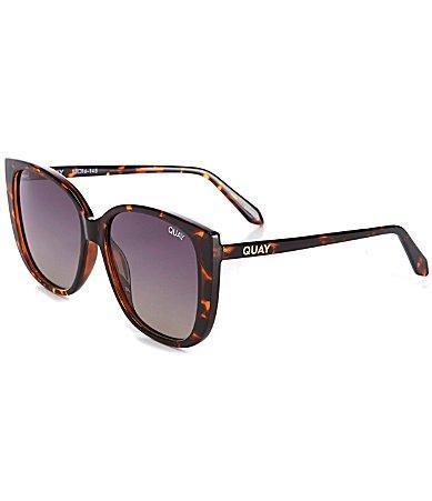 Quay Australia Womens Ever After Oversized Rounded Polarized Square Sunglasses Product Image