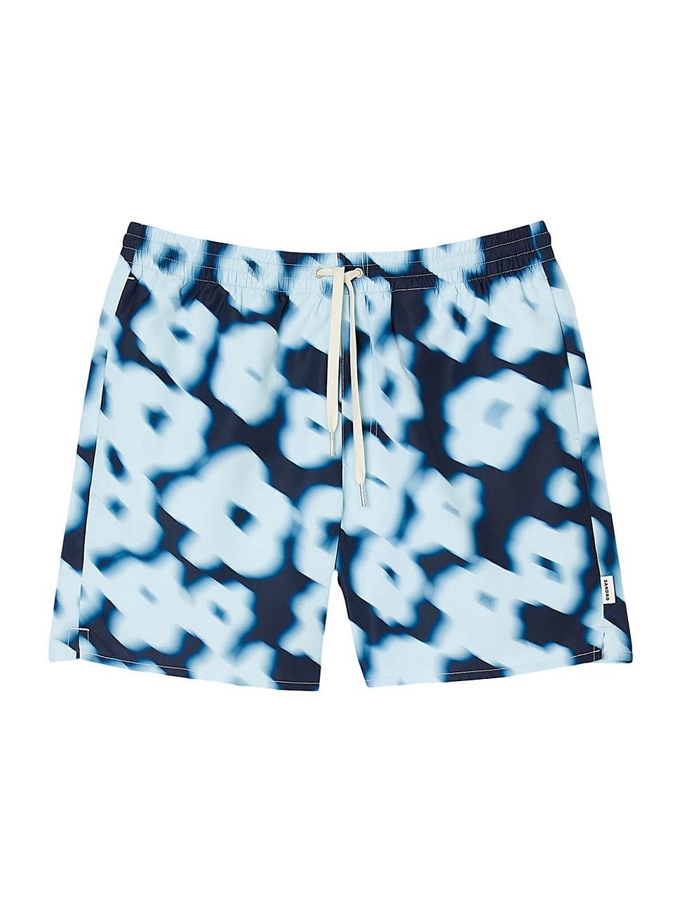 sandro Blurry Floral Swim Trunks Product Image