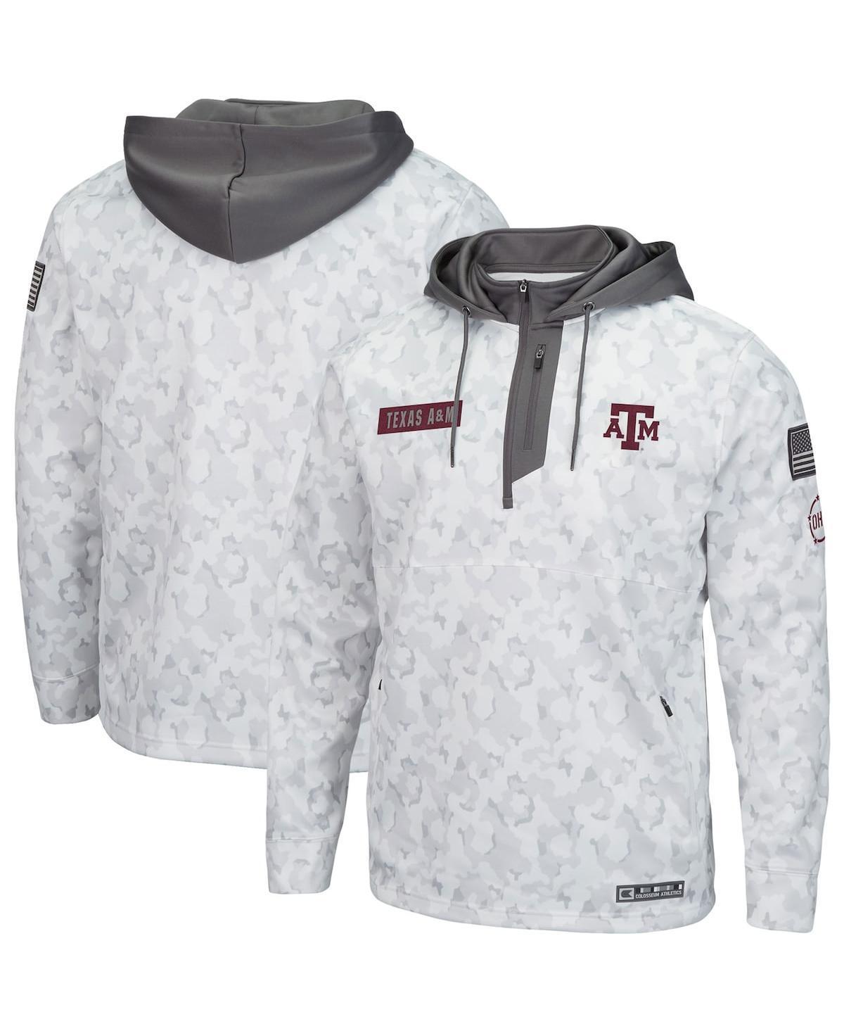 Mens Colosseum Arctic Camo Wisconsin Badgers Oht Military-inspired Appreciation Quarter-zip Hoodie Product Image