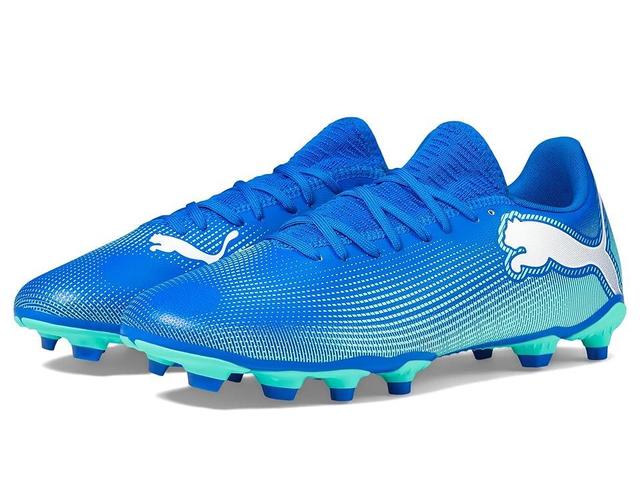 PUMA Future 7 Play Fg/Ag (Hyperlink -Mint-Puma White) Men's Soccer Shoes Product Image