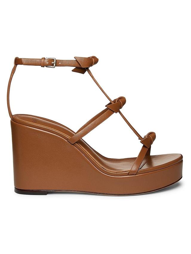 Womens Slim Lolita 100MM Leather Wedge Sandals Product Image