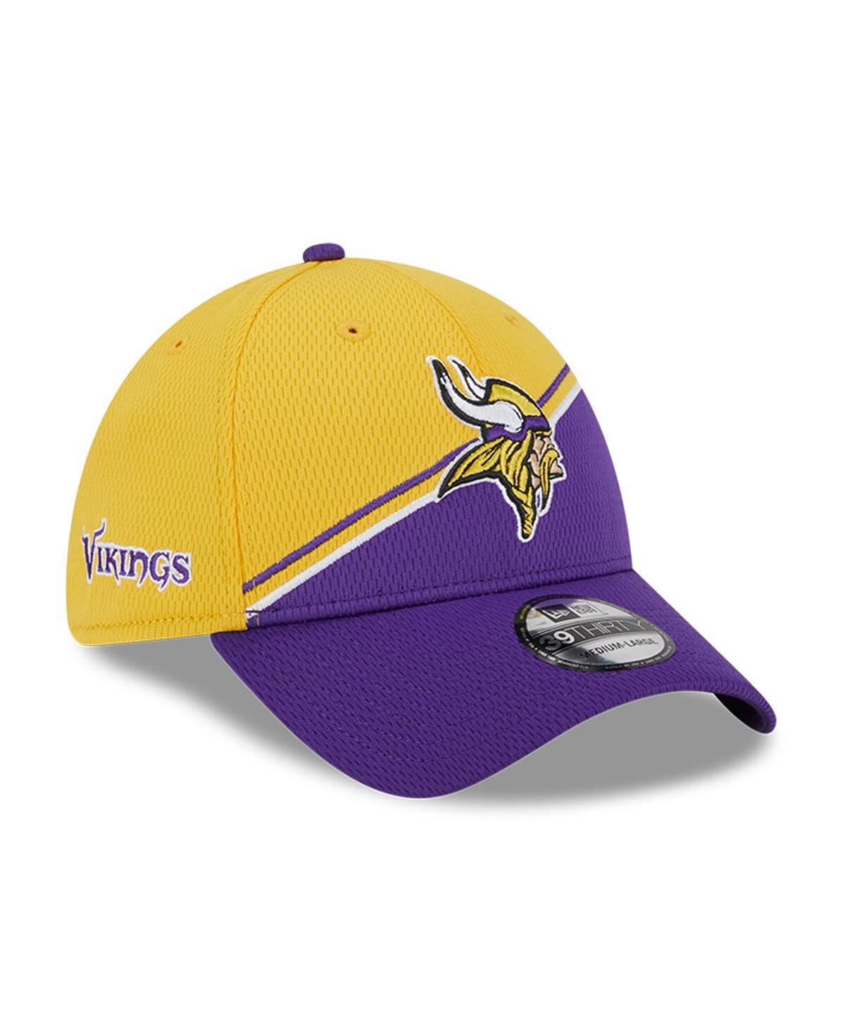 Mens New Era Gold Minnesota Vikings 2023 Sideline 39THIRTY Flex Hat - Gold Product Image