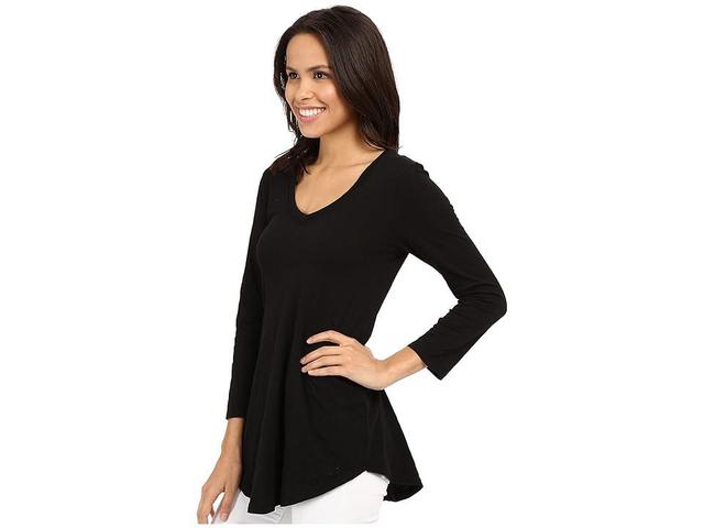 Mod-o-doc Slub Jersey 3/4 Sleeve V-Neck Tunic (Ivory) Women's Long Sleeve Pullover Product Image