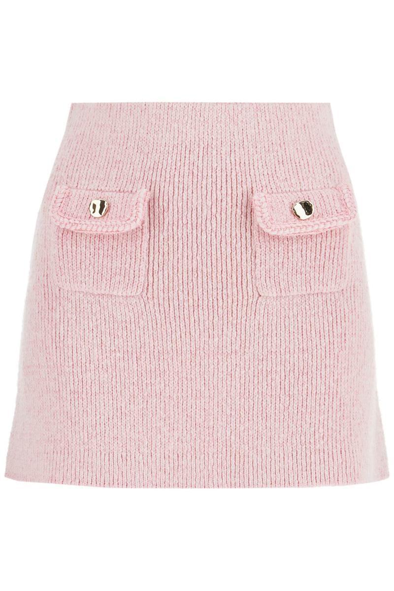 Knitted Mini Skirt In Rose Product Image