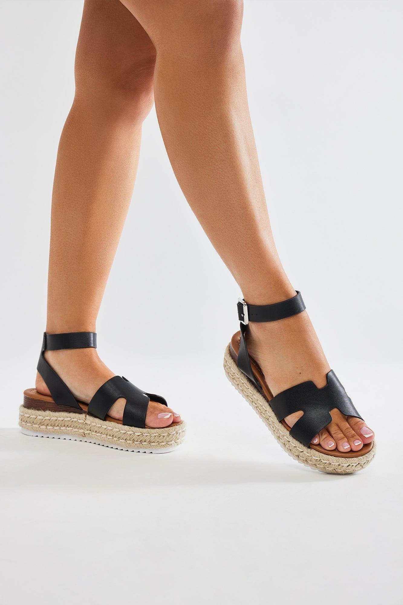 Bianca Platform Sandals - Black Product Image