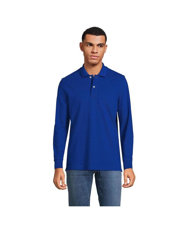 Mens Lands End Comfort First Mesh Polo Blue Product Image