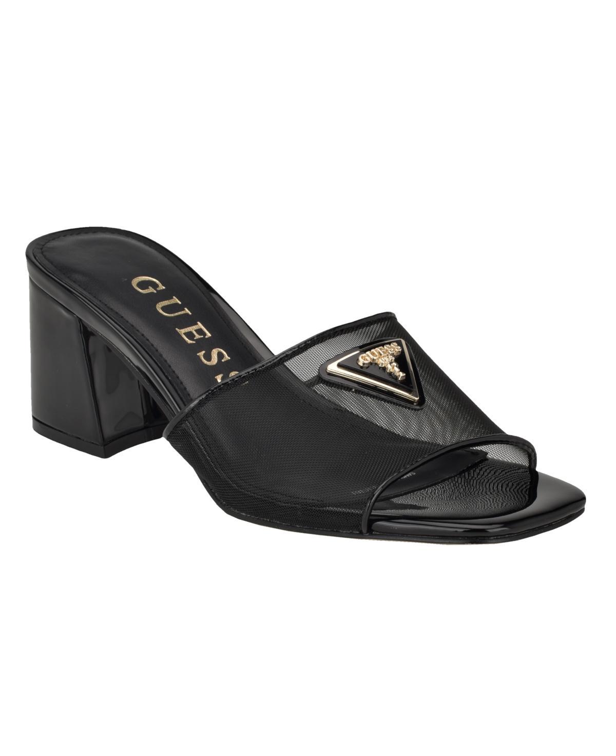 Guess Womens Gables Block Heel Slip On One Band Sandals Product Image