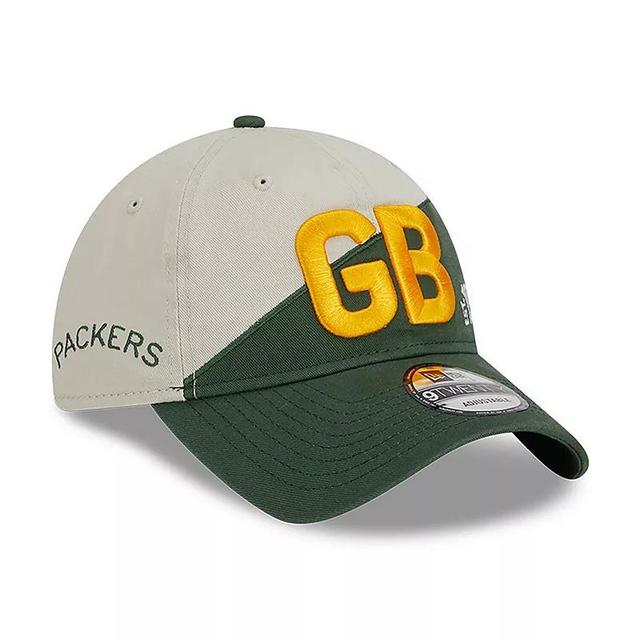 Mens New Era Cream/Green Green Bay Packers 2023 Sideline Historic 9TWENTY Adjustable Hat Product Image