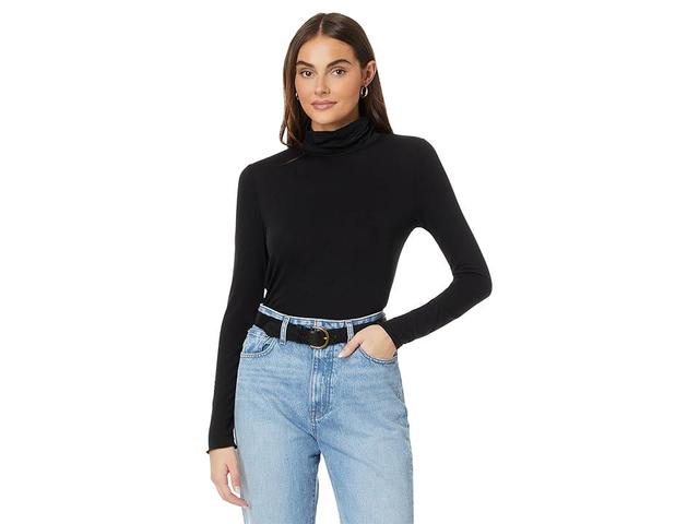 Splendid Bam boo Turtleneck Long Sleeve Women's Clothing Product Image