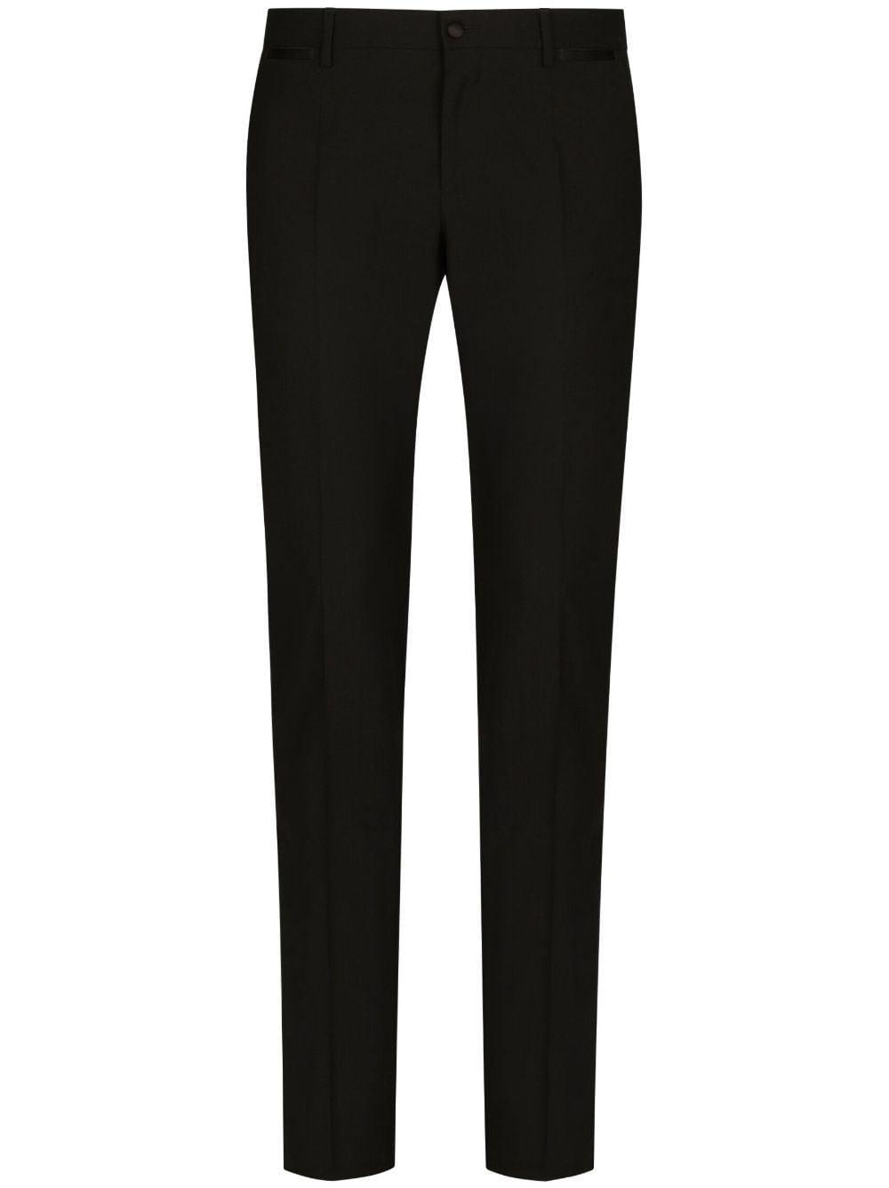 Straight-leg Tuxedo Trousers In Black Product Image