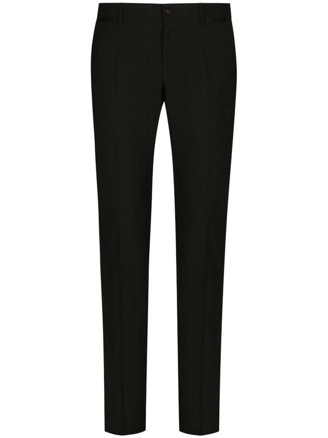 Straight-leg Tuxedo Trousers In Black Product Image