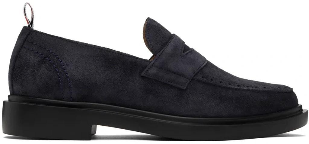 Navy Classic Penny Loafers In 415 Navy Product Image