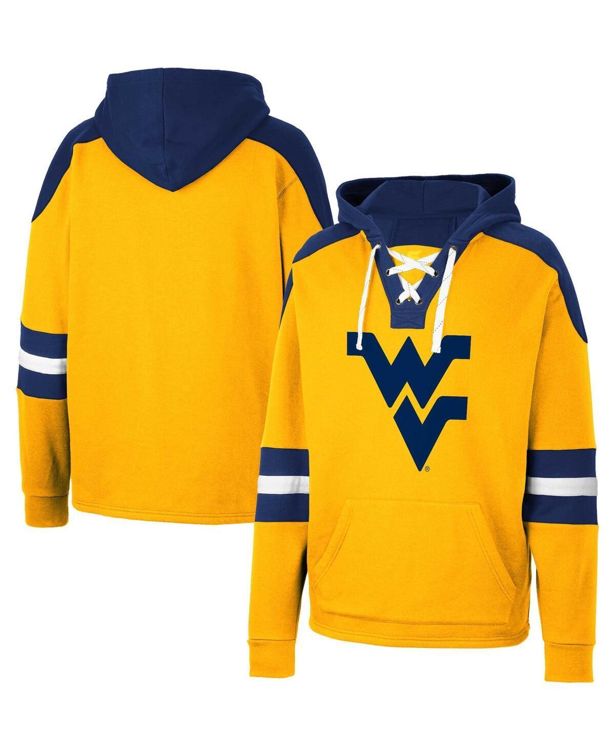 Mens Colosseum West Virginia Mountaineers Lace-Up 4.0 Pullover Hoodie Product Image