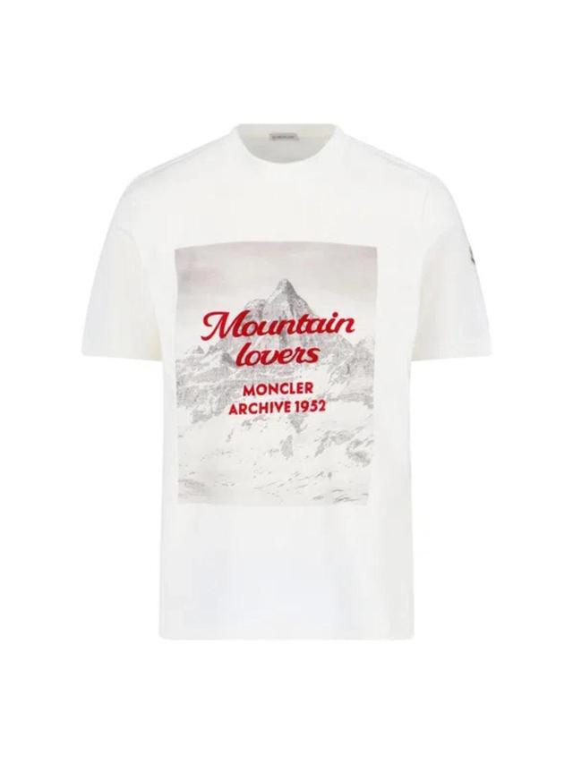 1952 Printed Crewneck T-shirt In White Product Image