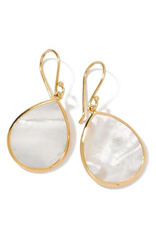 Womens Polished Rock Candy Small 18K Yellow Gold & Mother-Of-Pearl Teardrop Earrings Product Image