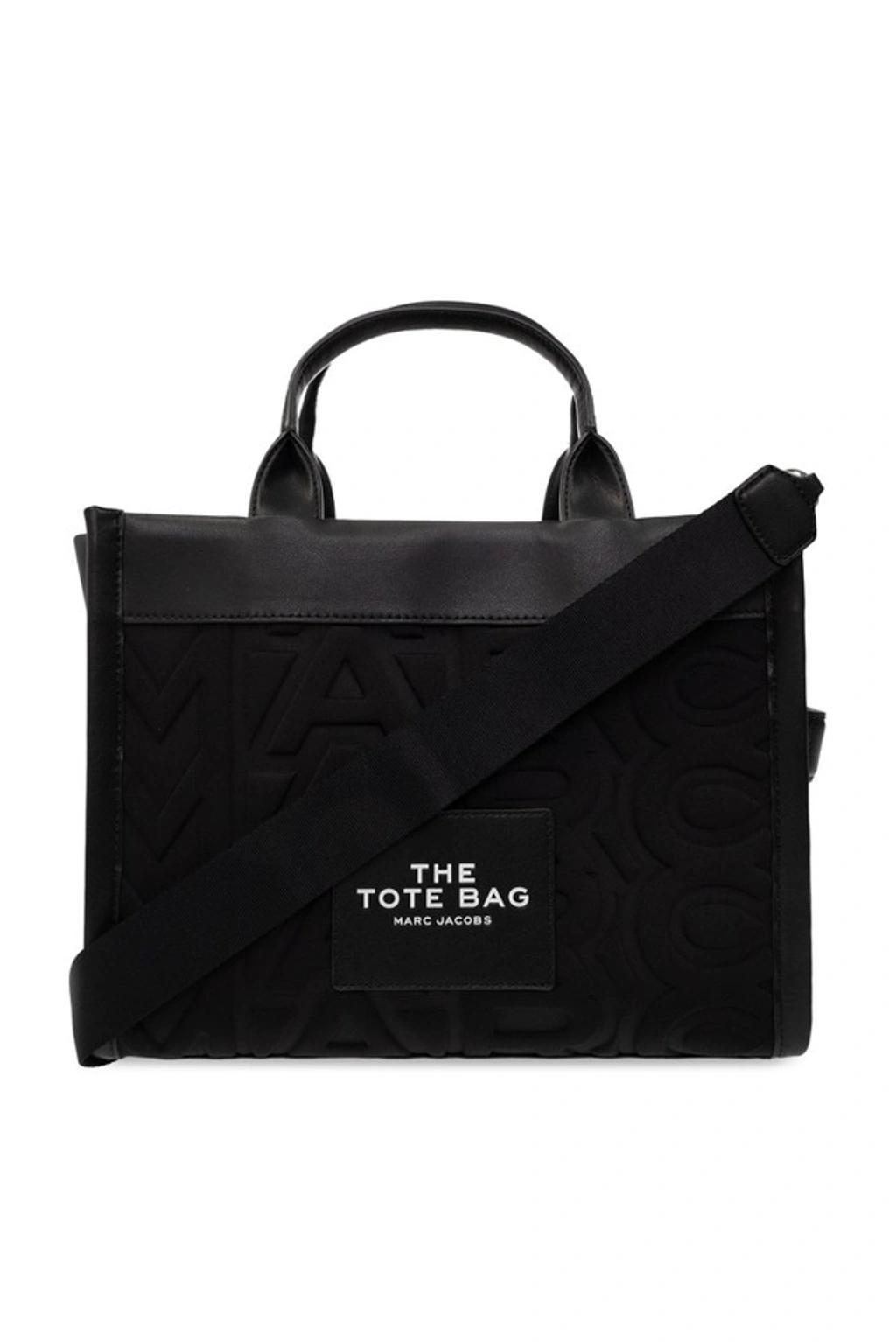 The Monogram Neoprene Medium Tote Bag In Black Product Image