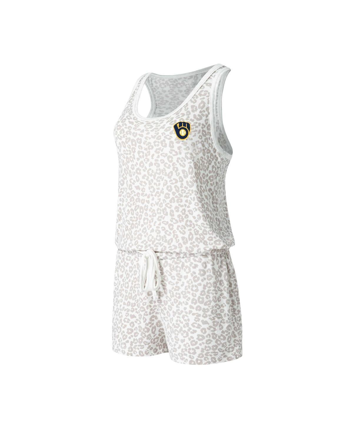 Womens Concepts Sport Cream Milwaukee Brewers Montana Hacci Knit Romper Product Image