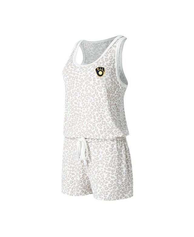 Womens Concepts Sport Cream Milwaukee Brewers Montana Hacci Knit Romper Product Image