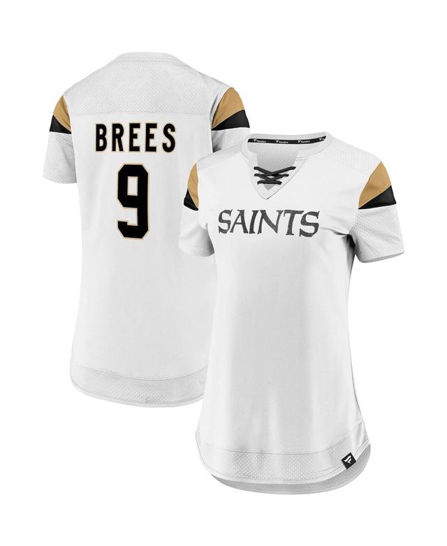 Womens Fanatics Branded Drew Brees New Orleans Saints Athena Name & Number Fashion Top Product Image