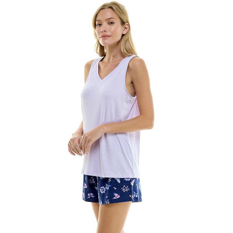 Womens Croft & Barrow Pajama Shorts and Pajama Tank Top Set Product Image