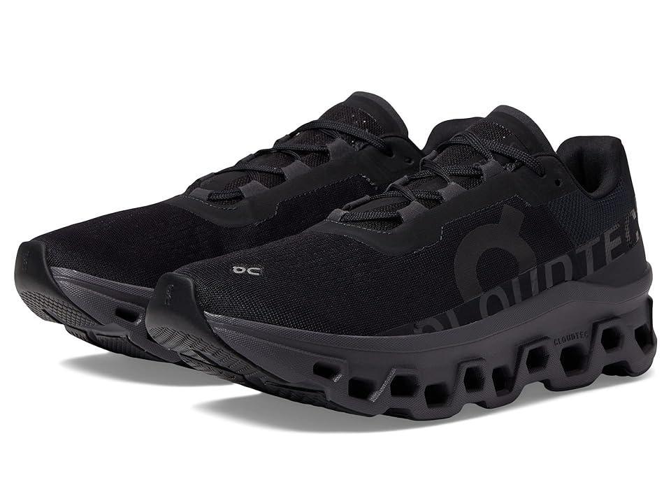 On Womens On Cloudmonster - Womens Running Shoes Black/Magnet Product Image