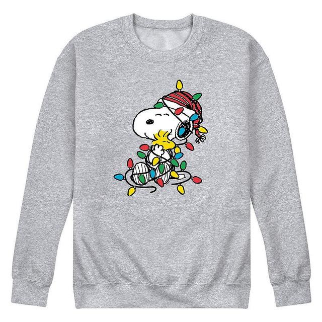 Mens Peanuts Christmas Lights Sweatshirt Product Image