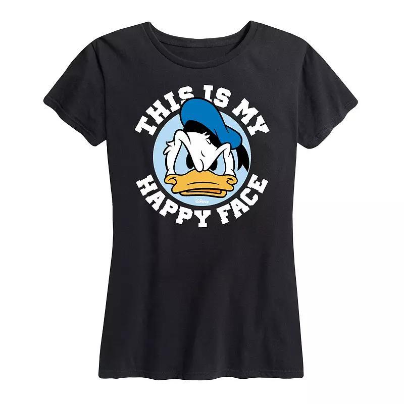 Disneys Donald Duck Womens This Is My Happy Face Graphic Tee Product Image