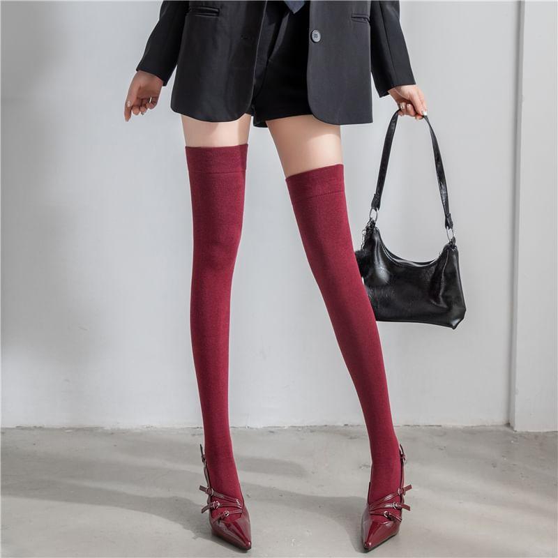 Plain Over-The-Knee Socks / Knee High Socks Product Image