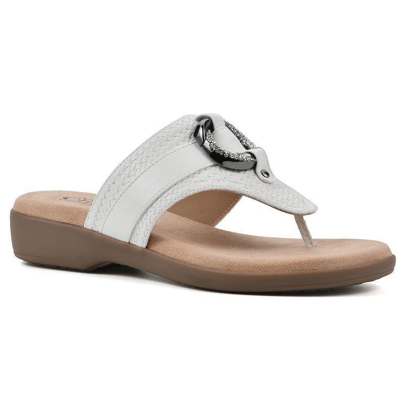 Cliffs by White Mountain Benedict Womens Thong Sandals Red Product Image