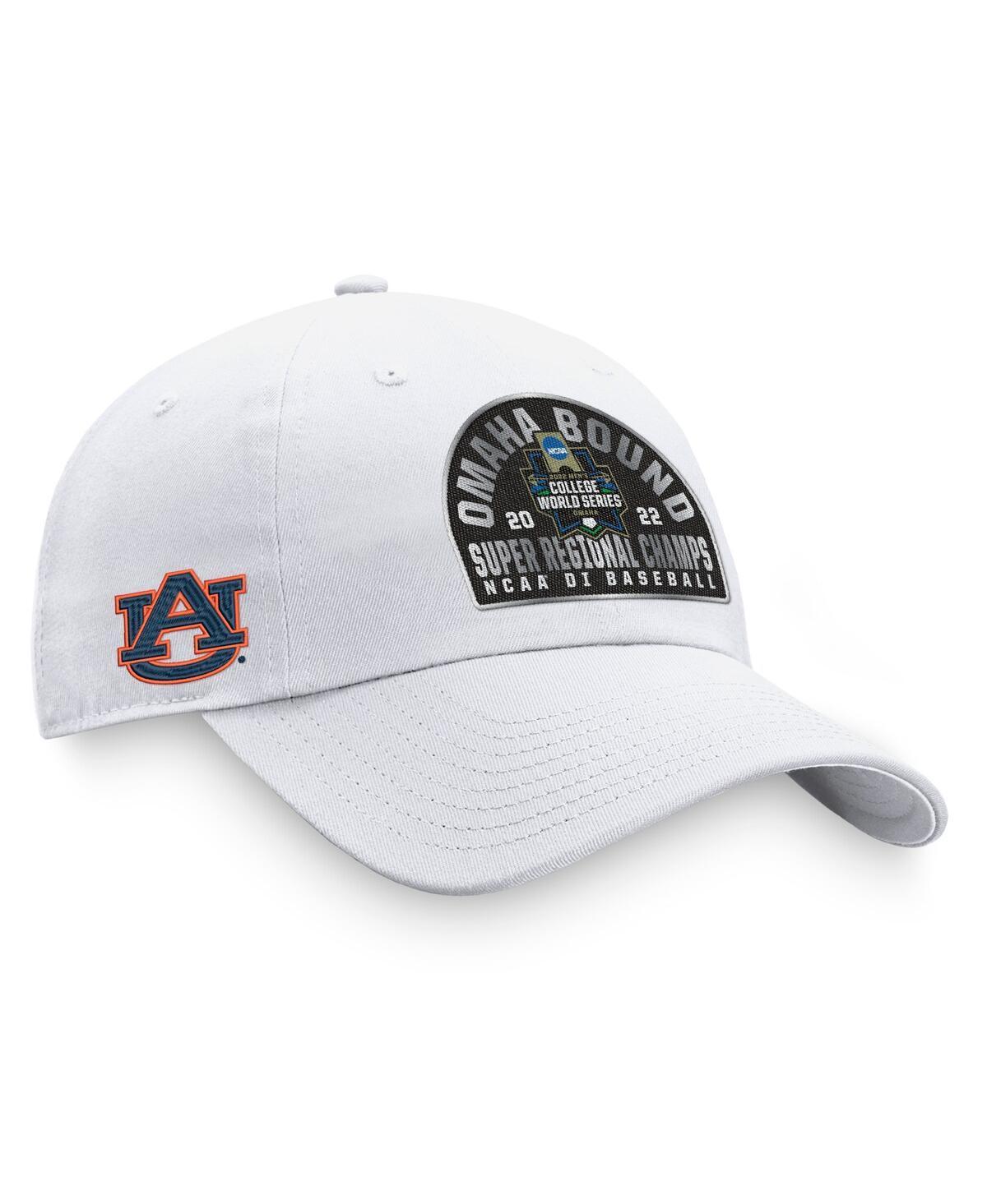 Mens Top of the World White Auburn Tigers 2022 Ncaa Mens Baseball Super Regional Champions Locker Room Adjustable Hat Product Image