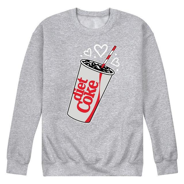 Mens Diet Coke Heart Bubbles Fleece Sweatshirt Product Image