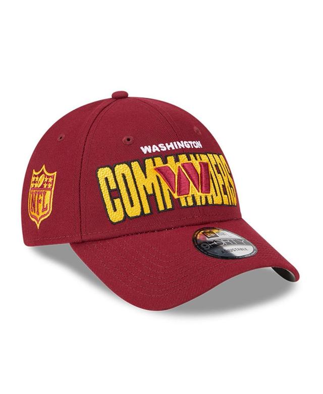 Mens New Era Burgundy Washington Commanders 2023 NFL Draft 9FORTY Adjustable Hat Product Image