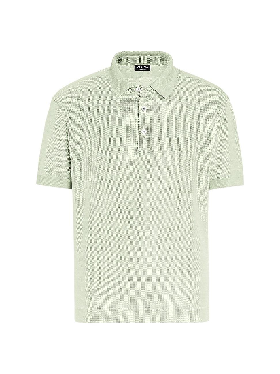 Mens Silk Polo Shirt Product Image