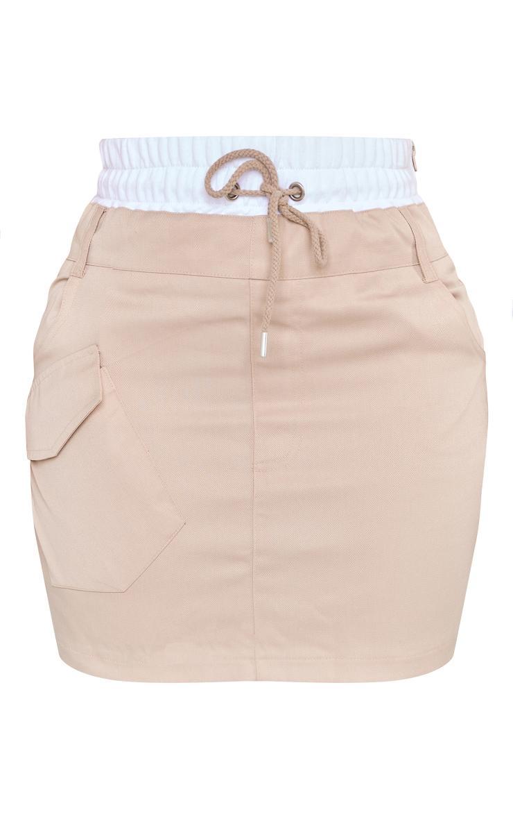 Shape Stone Boxer Waistband Detail Mini Skirt Product Image