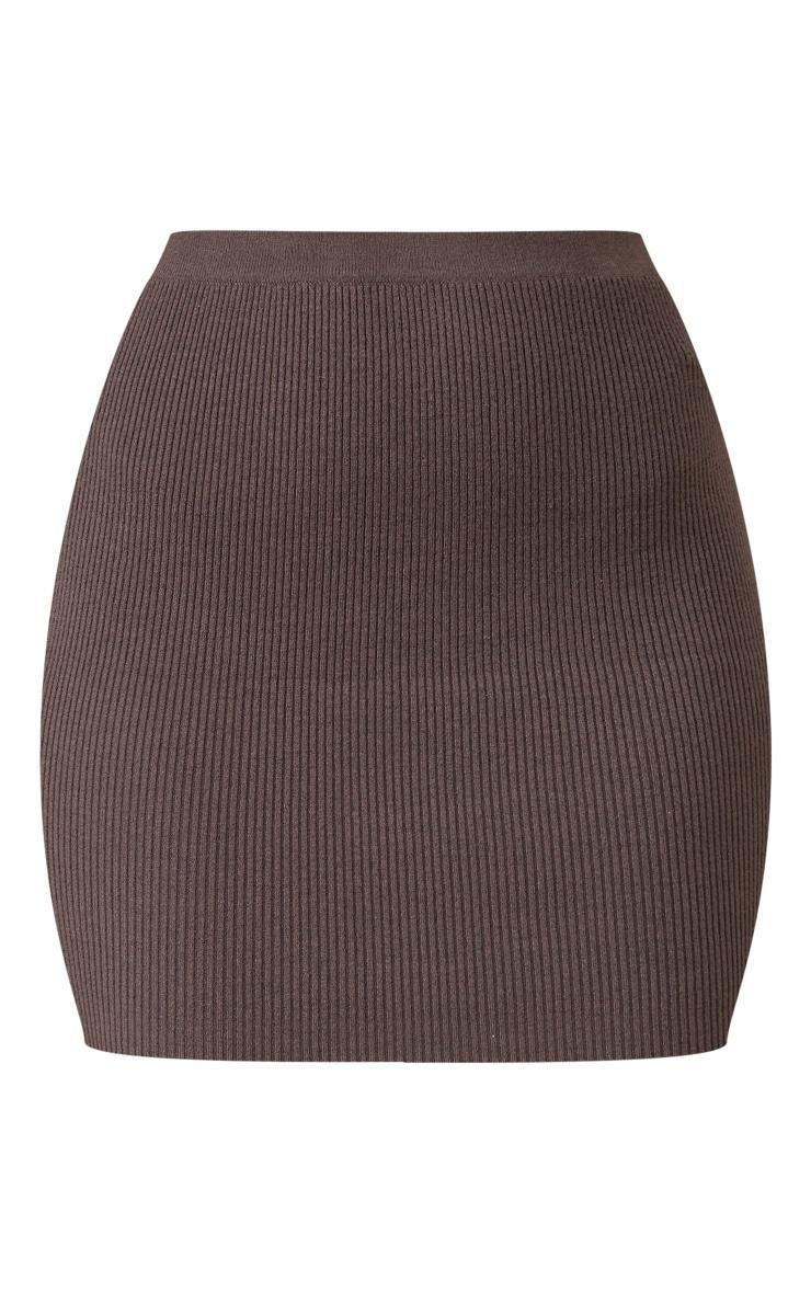 Tall Charcoal Ribbed Mini Skirt Product Image