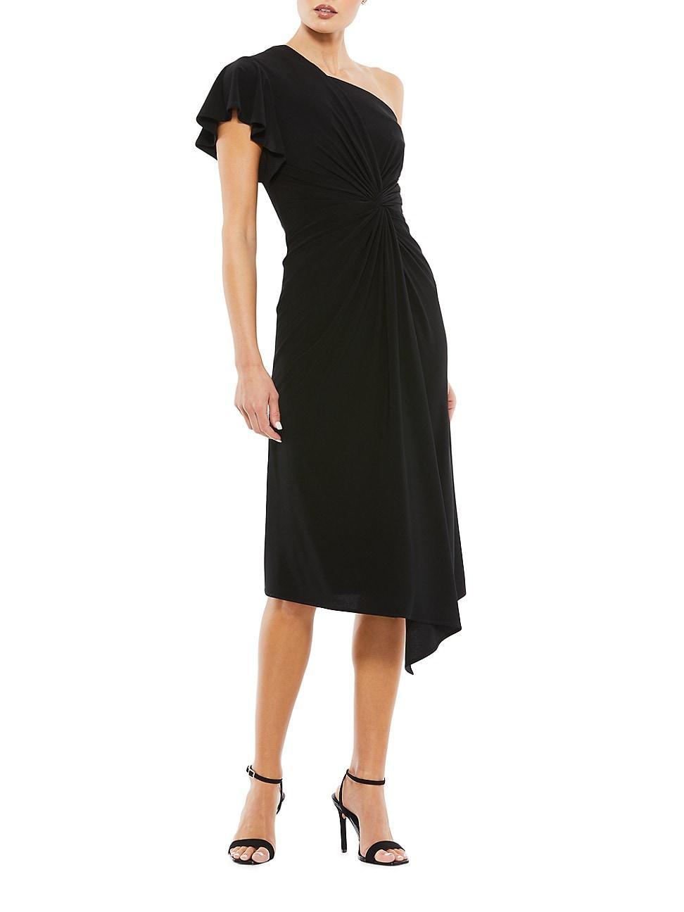 Womens One-Shoulder Jersey Midi-Dress Product Image