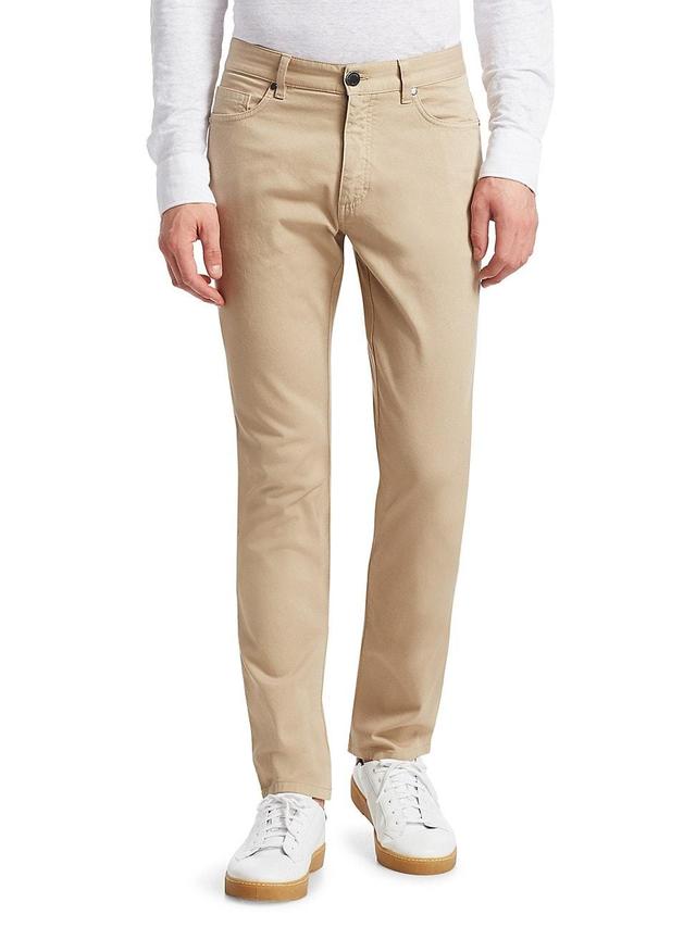 ZEGNA Classic Fit Stretch Cotton Five Pocket Pants Product Image