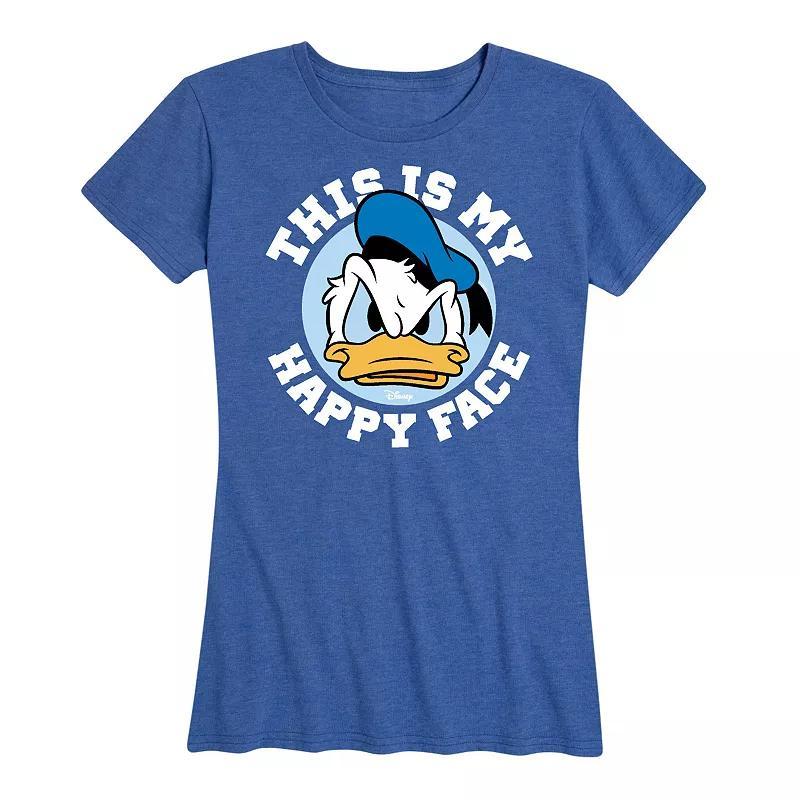 Disneys Donald Duck Womens This Is My Happy Face Graphic Tee Product Image